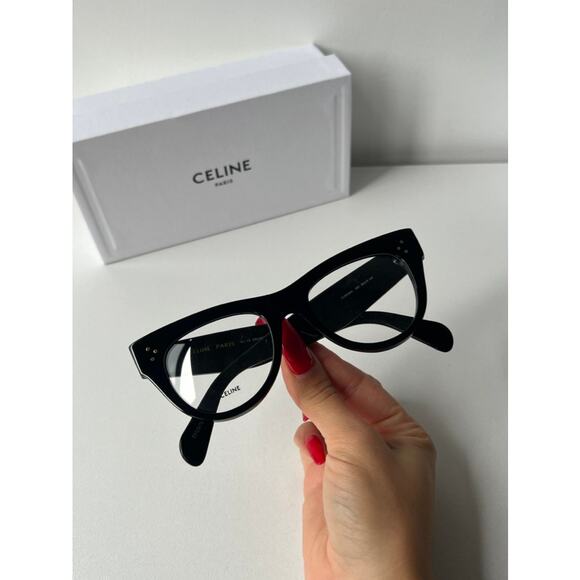 NEW Celine CL5003IN Caty Cat Eye Eyeglasses Frames in Black - Picture 3 of 8